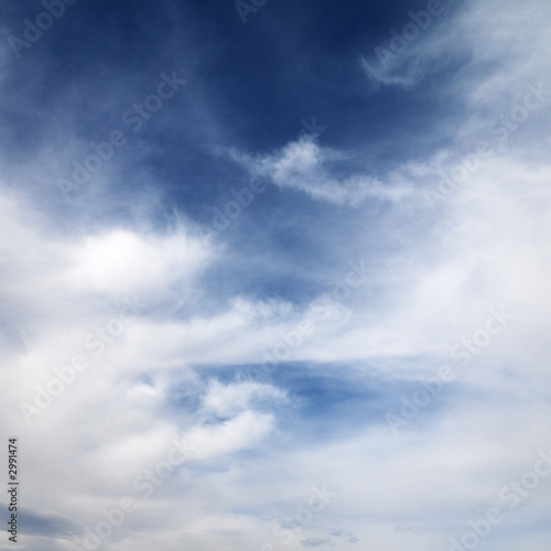 blue sky with clouds.