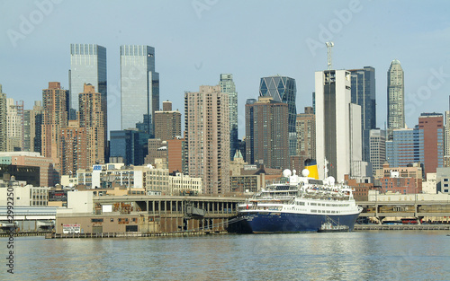 luxury cruise ship docked in new york city as scene from the wee