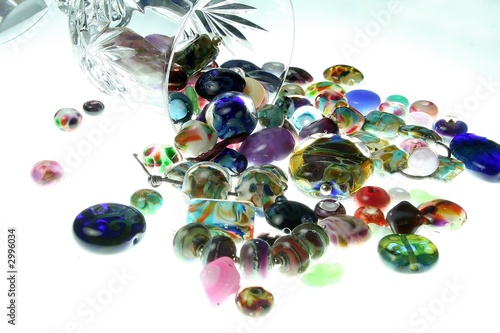   glass beads spilled out