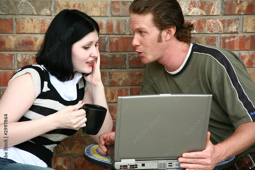 couple with laptop couple with laptop