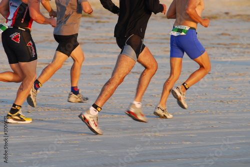 running legs on beach