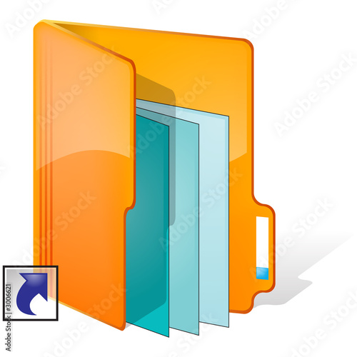 dossier orange raccourci photo