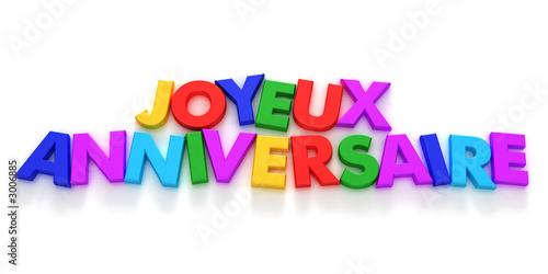 Quadro su tela joyeux anniversaire