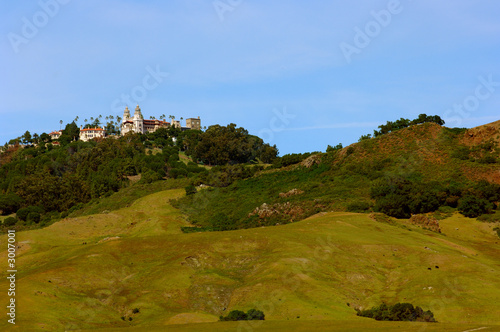 hearst castle viewed from highway 1 in central cal photo