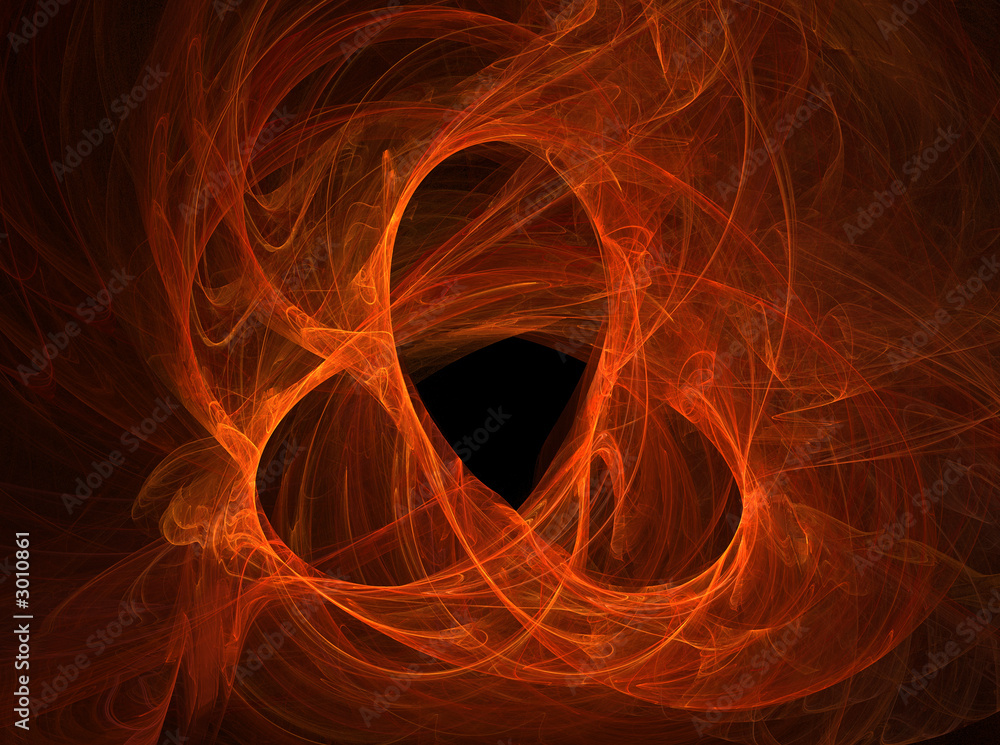 Fototapeta premium biohazard sign in flames