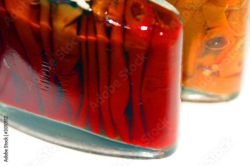 red and orange peppers