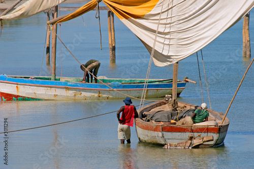 Fototapet mozambican fishermen