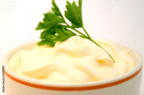 mayonnaise in sause-boat