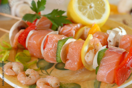 brochette de poisson