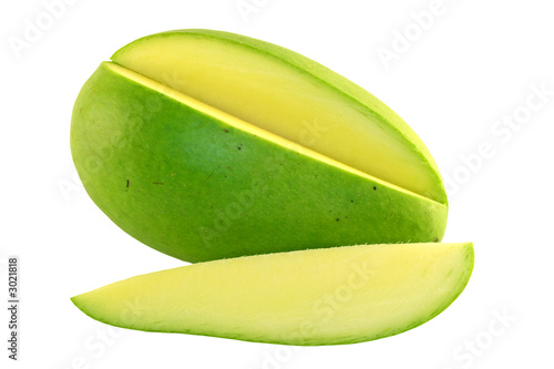 sliced green mango