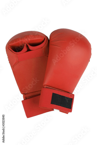 red karate gloves