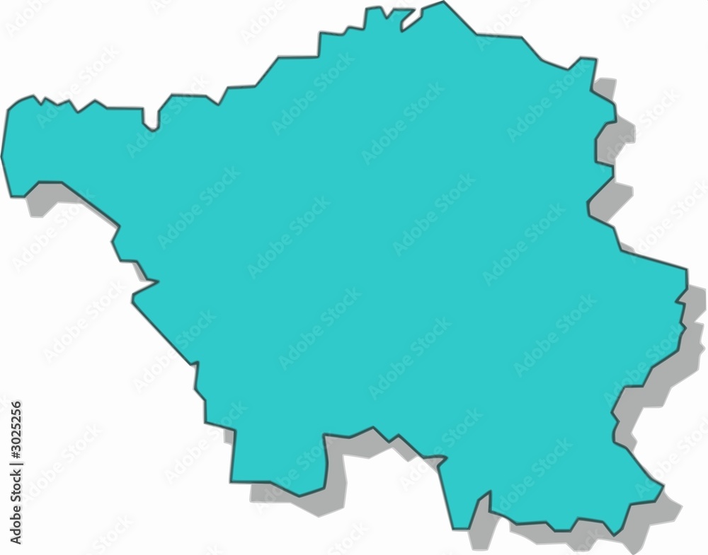 karte saarland / map / carte la sarre