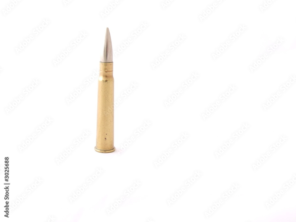 wwii rifle bullets on white - single wwii rifle bullets on white - single