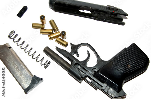 pistol disassembled photo