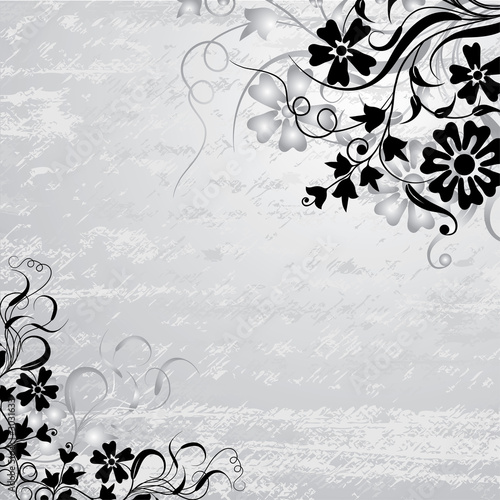 grunge floral background