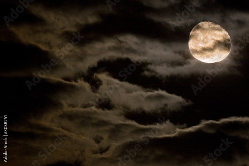 full moon at stormy sky photo