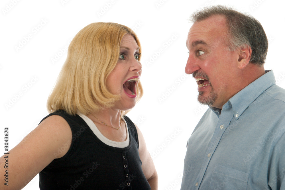 scared couple screaming at each other scared couple screaming at each other