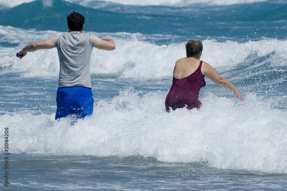 fighting the waves