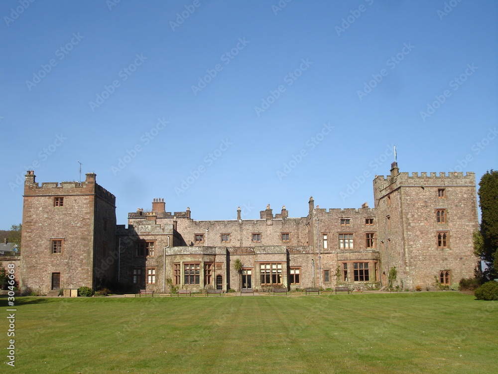 muncaster castle and gardens blue sky
