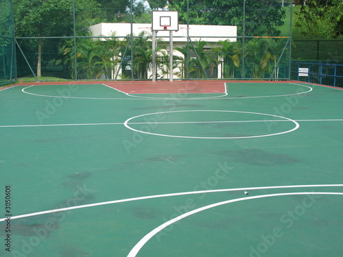 empty basketball court