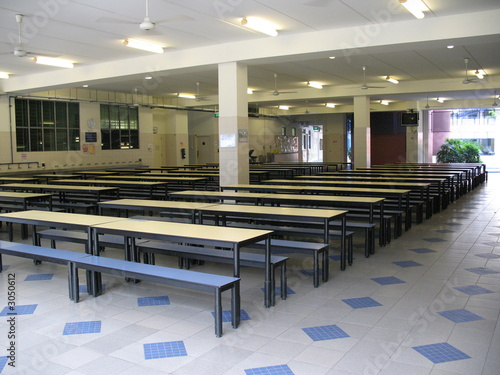 empty school canteen photo