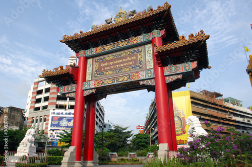 thailand, bangkok: the door of chinatown