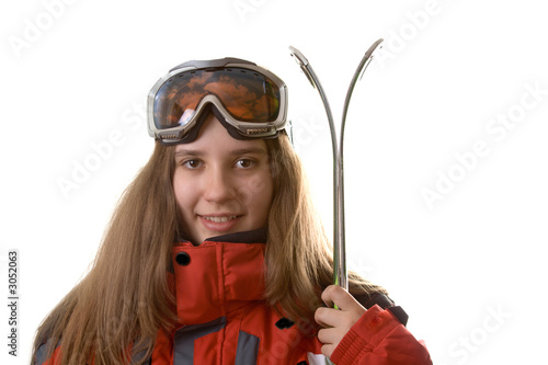 smiling skier girl