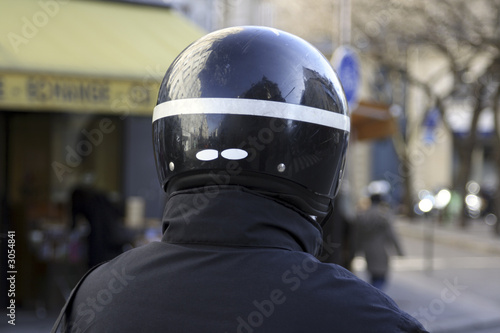 motorcyclist in paris france