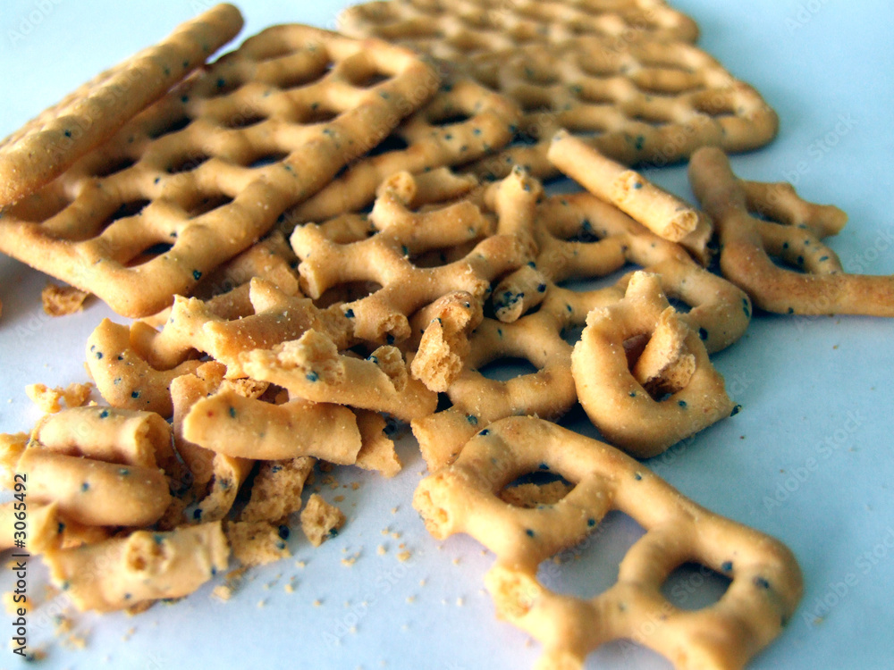Naklejka premium pretzels and crums