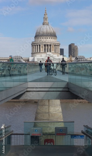 st paul's cathedral from millennium bridge