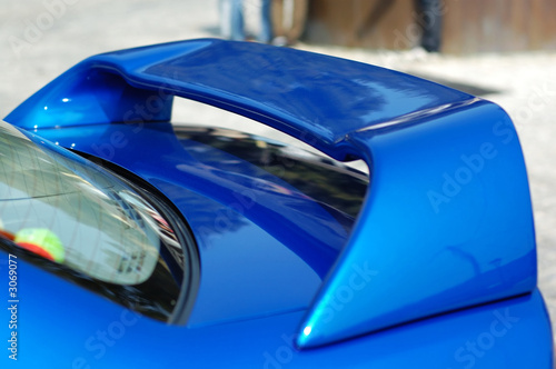the rear part of a sportive car