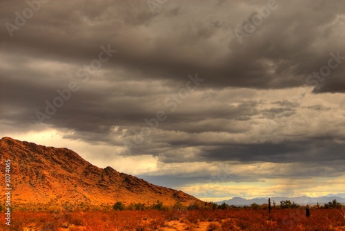 desert mountain storm