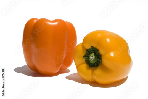 orange and yellow peppers