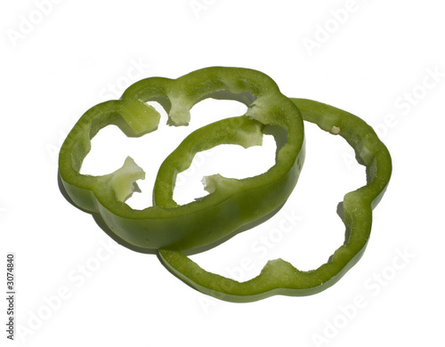 green bell pepper slices