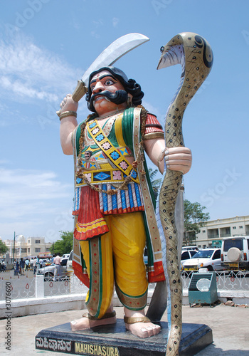 demon mahishasura, india photo