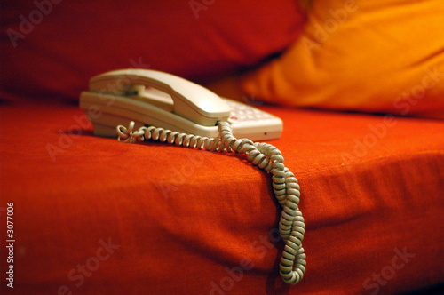 telephone on an orange