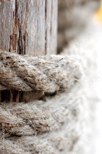rope holding wood together