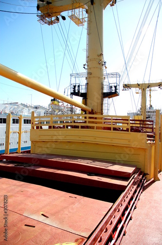 holds & hatches aboard a cargo ship