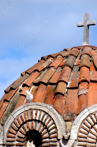 a church roof in athens, greece