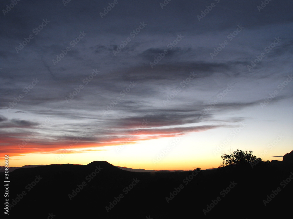 dark sunset in sedona