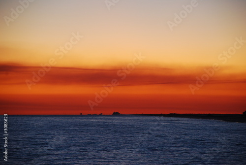 sunset at pensacola beach
