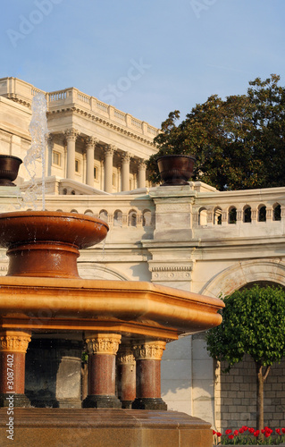 element of the capitol building at sunrise