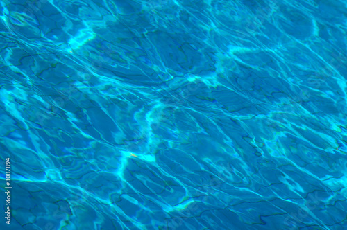 blue water in pool