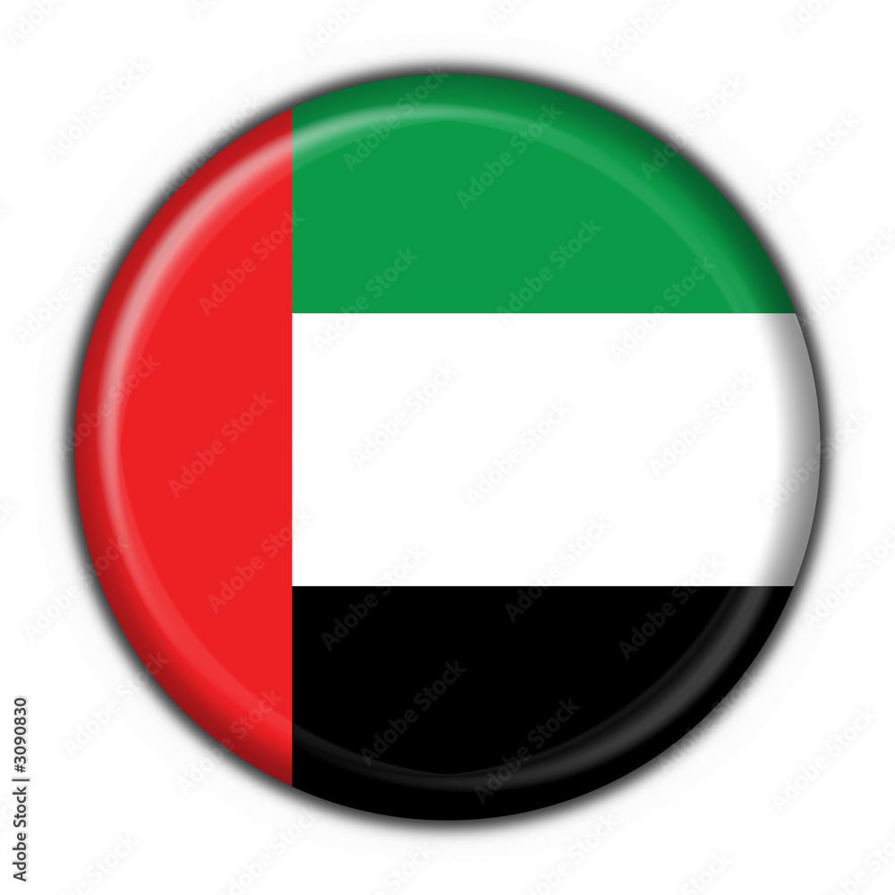 Fototapeta premium bottone bandiera united arab emirates button flag