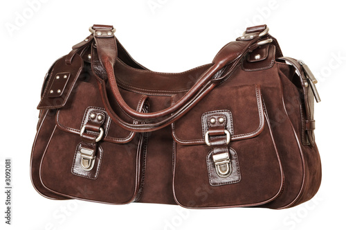 suede female handbag