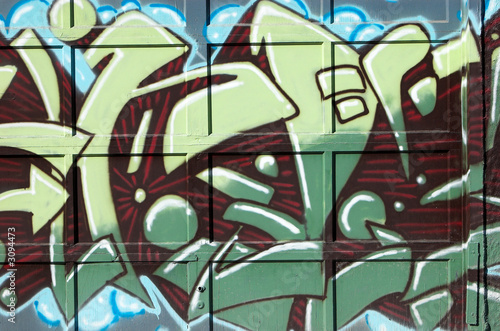 close-up of colorful graffit #2