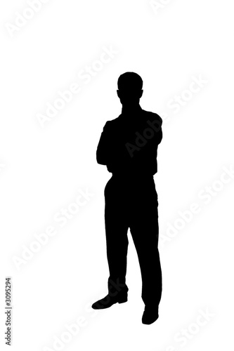 silhouette of a businessman