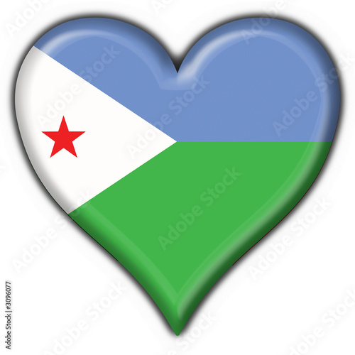bottone cuore gibuti - djibouti button heart flag photo
