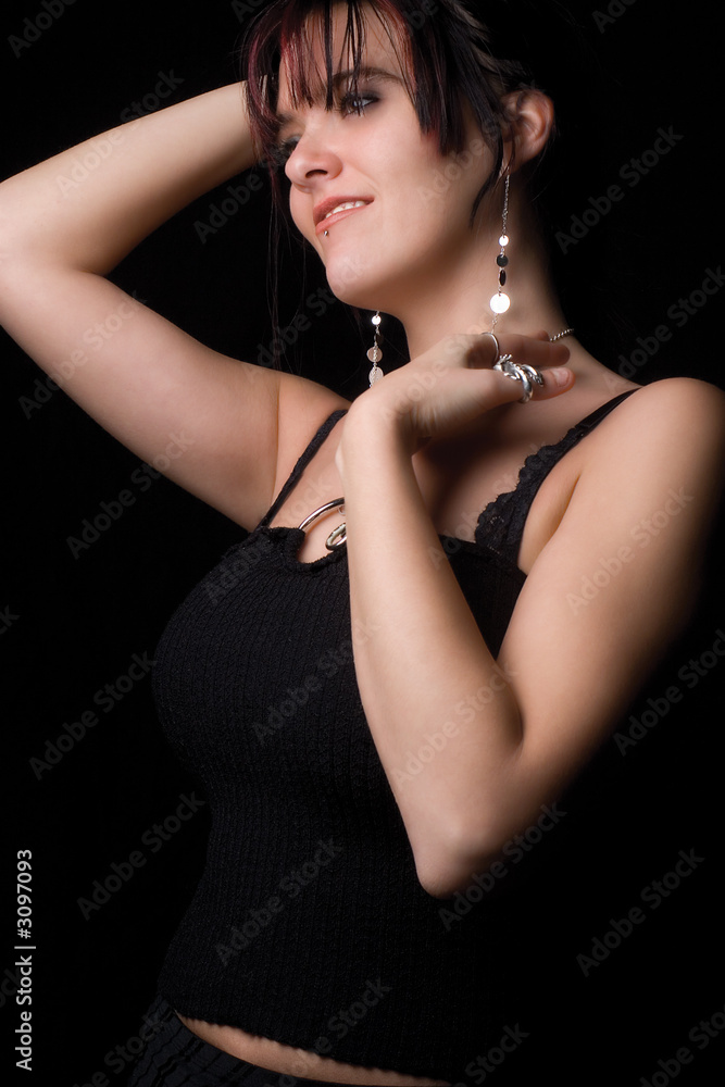 fashion model - holding hair fashion model - holding hair
