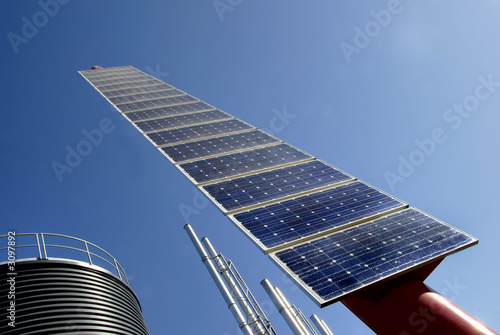 solar panel at industrial plant photo